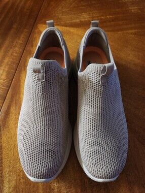 Womens Slip On Skechers Knit Casual Shoes in Beige